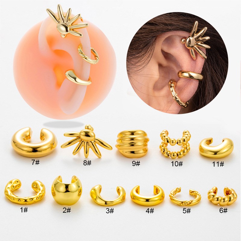 Hensen Glossy Cartilage Ear Clip No Piercing Ear Bone Clip E