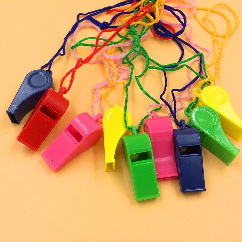 Plastic Whistle 24Pack Sports Gear Kids Toy Colorful Cheerin