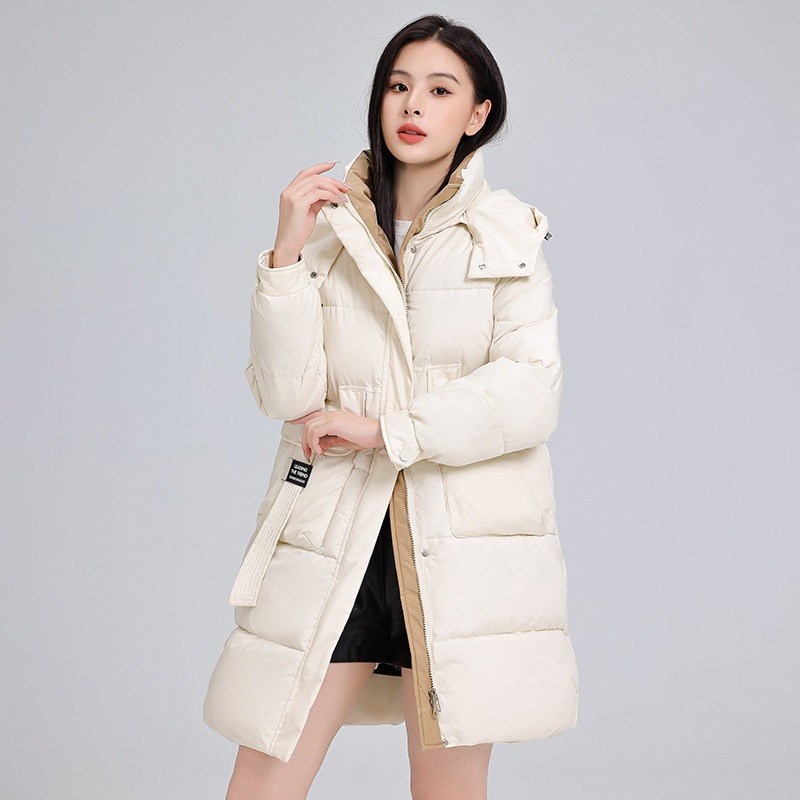 Winter 2025 Hooded Padded Loose Fit MidLength Fashionable Wa