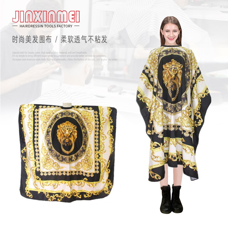 Haircut Apron Printed Barber Cape for Hair Salon Adult Barbe