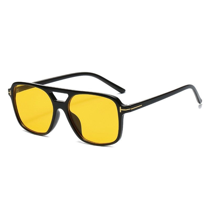Jetter TBar Double Beam Square Fashion Sunglasses Retro Ins