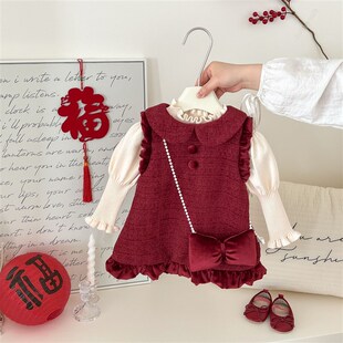 Girls Thick New Year Dress Winter Chinese Style Baby Warm Dr