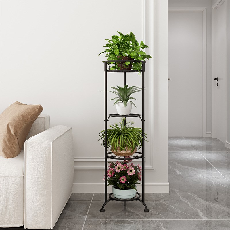 Multilayer Metal Plant Stand Garden Patio Balcony RackFloor