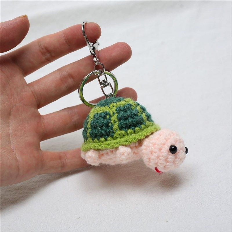 Handmade Turtle Crochet Keychain Bag Charm Gift for CoupleBe