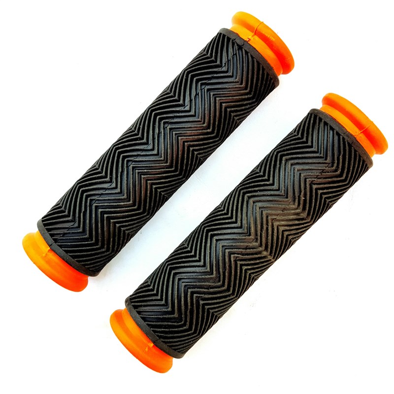 Bicycle DualColored Handlebar Grips Rubber Shockproof AntiSl