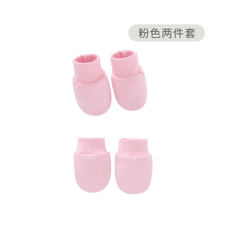 Baby Antiscratch Mittens and Booties Combo for Newborns in E