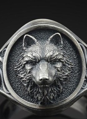 Morningray Fashion Jewelry Retro Wolf Totem Silver Powerful