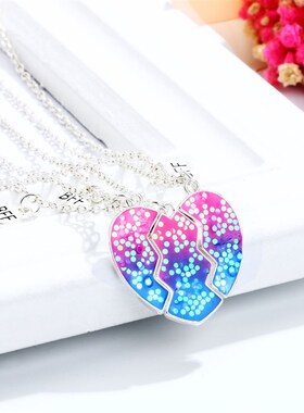 Heartbroken Love Necklace Best Friend Kids Necklace 3Piece T