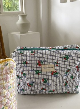 Large Capacity Makeup Bag Quilted Mommy Bag Diaper Bag Multi