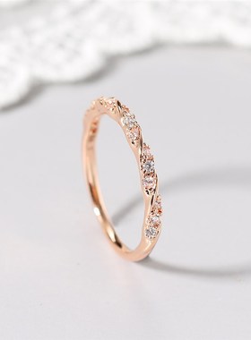 Jewelry Fashionable Singlerow Diamond Womens Thin Ring Zirco