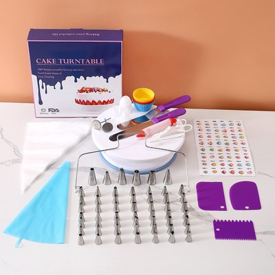 106Piece Cake Decorating Turntable Set Baking Tools Spatula
