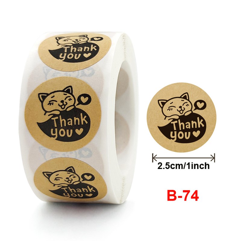 Rolled Kraft Paper Gratitude Festival Deco Baking Labels Gif