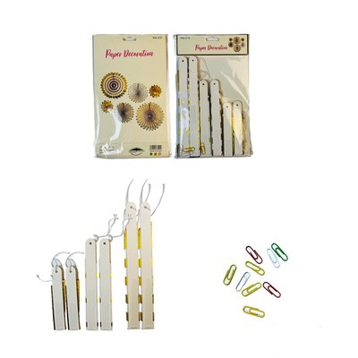 DIY Gilding Paper Fan Flower Set for Birthday Party Wedding