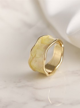 Enamel Drop Glaze Ring Student Joint Ring Ins Simple Cold Op