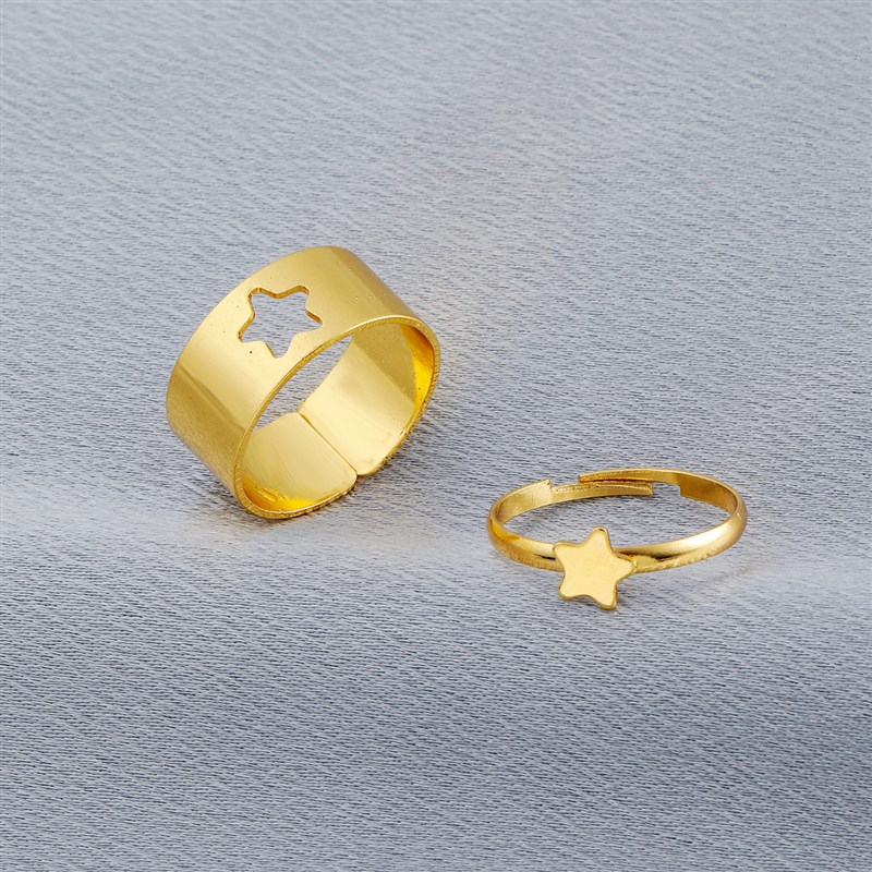 Vintage Couple Rings Ins Trendy Simple Hollow Airplane Love