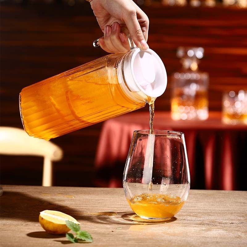 Heatresistant Glass Jug Largecapacity Pitcher for Tea Juice