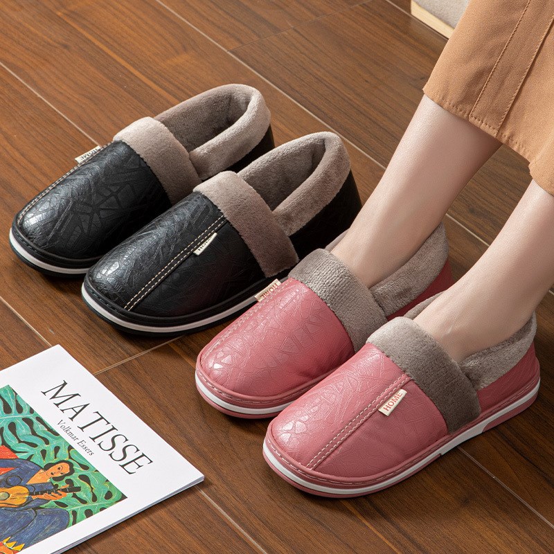 Indoor Waterproof Slippers for Men Winter Large Size AntiSli