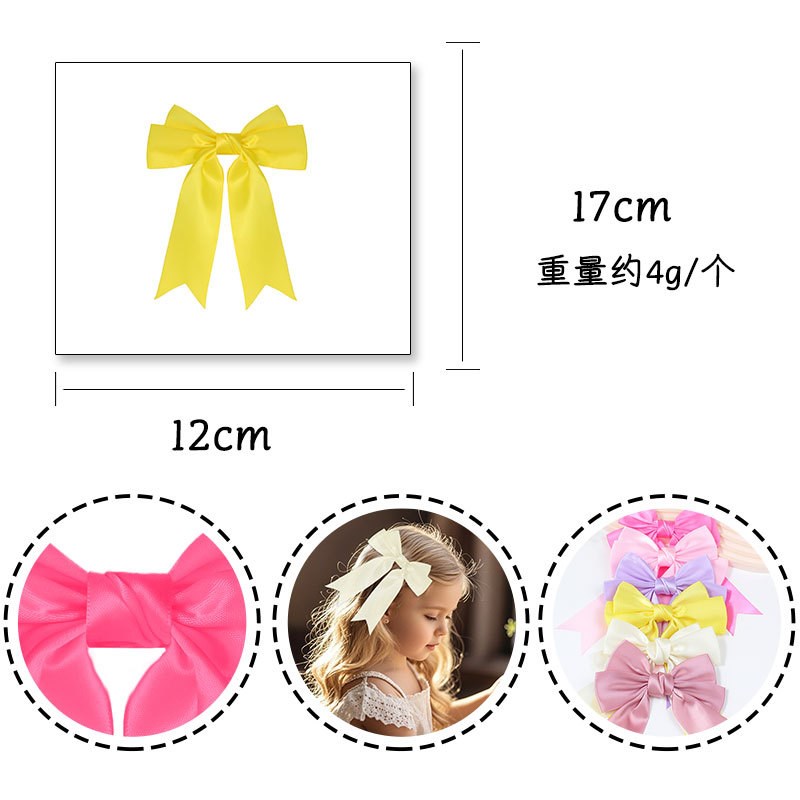 Polyester Swallowtail Big Bow Ins Style Macaron Color Handma
