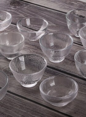 Japanese Tea Cup HeatResistant Glass Single Cup Gold Rim Kun