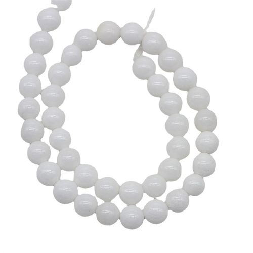 Natural Stone DIY Bracelet Natural Porcelain White Beads Bra