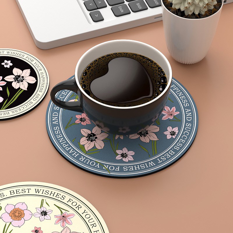 New Chinese Style Table Mat Water Absorbent Fast Drying Cup