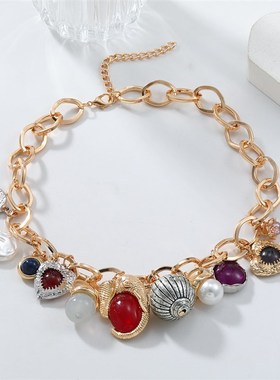 Charming Necklace Retro INS Style Elephant Lantern Pendant w