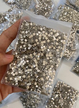 Clear White Nail Drill Mini Flat 1440pcs Nail Deco Clear Whi