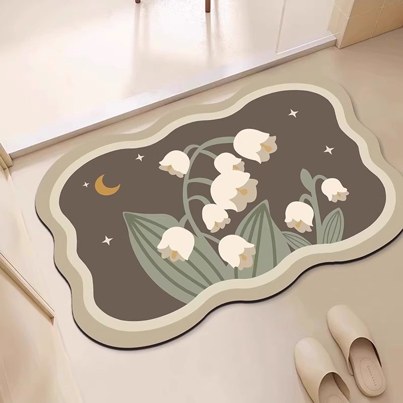 Diatom Mud Soft Mat Bathroom QuickDry Bathroom Door Mat Wate