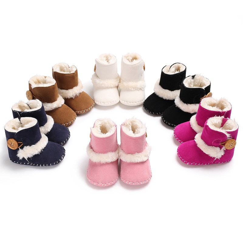 Winter Warm Snow Boots for Babies 01 AntiSlip Half Rubber So