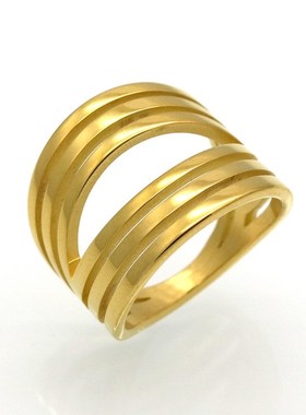 Simple Chic 6Ring Slanted Opening Personality Finger Ring Cl