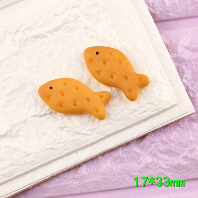 Resin Fish Cookie DIY Accessory for Simulation Food Play Cre