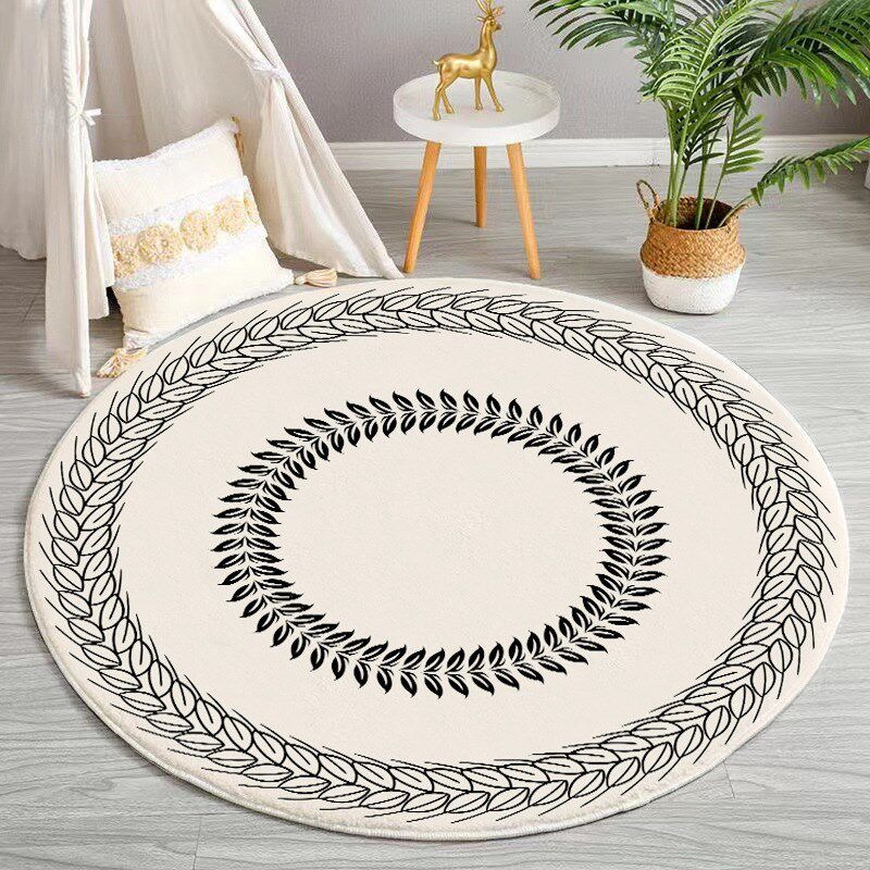 Simple Round Carpet for Living Room HighEnd Imitation Cashme