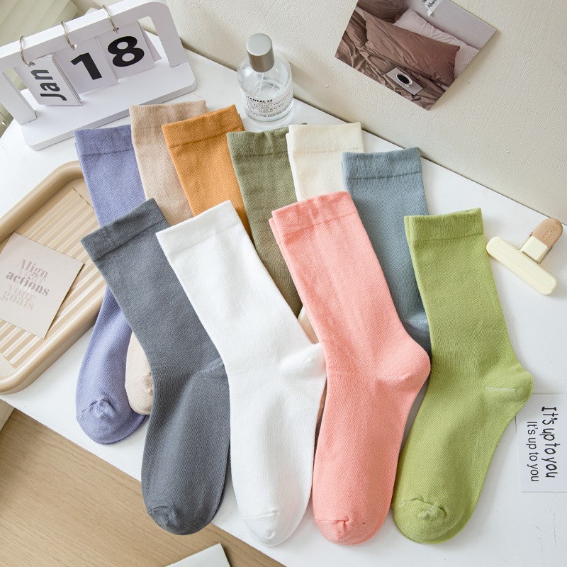 White Maternity Socks Midcalf Cotton Ins Fashion Highcalf So