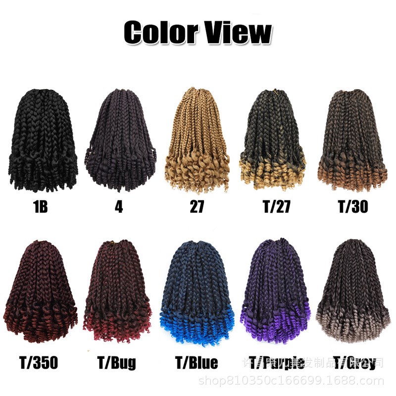 African Short Crochet Hair 1014 inch Omber Bob Box Braid