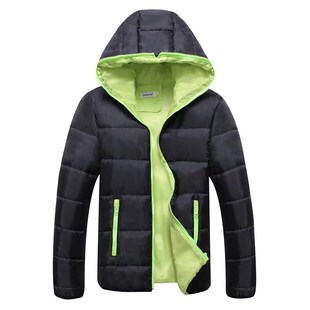 Warm Cotton Youth Coat Short Thick 2025 Jacket Hooded Mens