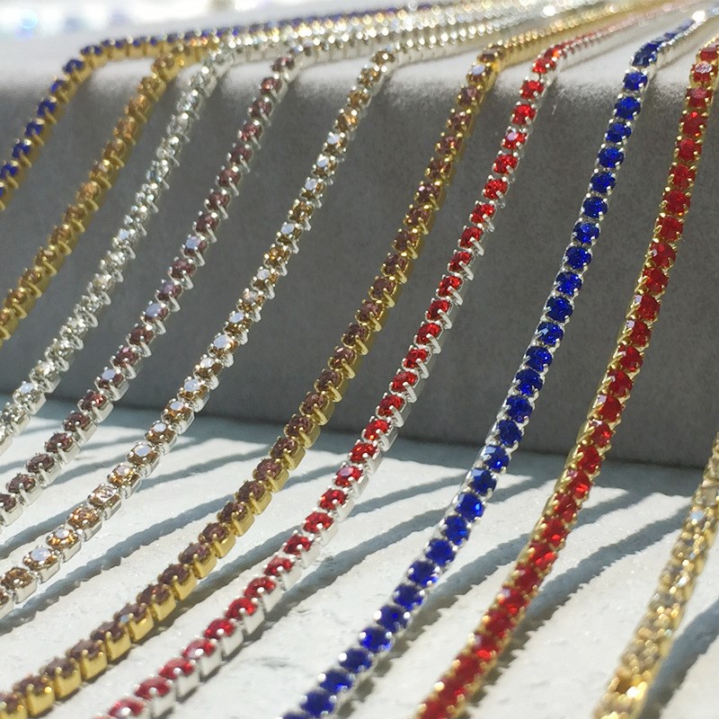 Sparkling Diamond Chains 2Color Nails Deco for Bling Manicur