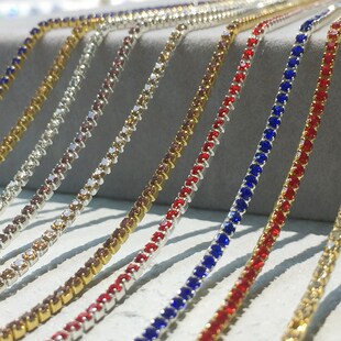 Sparkling Diamond Chains 2Color Nails Deco for Bling Manicur