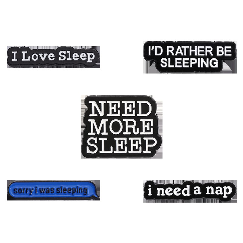 Output Alloy Brooch with English Phrases Ins Style I Love Sl