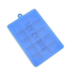 15Cell Silicone Ice Cube Tray with Lid DIY Square Ice Mold M