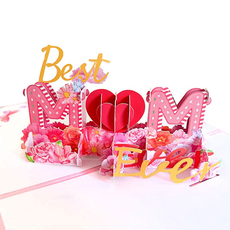 3D Mothers Day Card Paper Carving Gratitude GiftCreative 3D