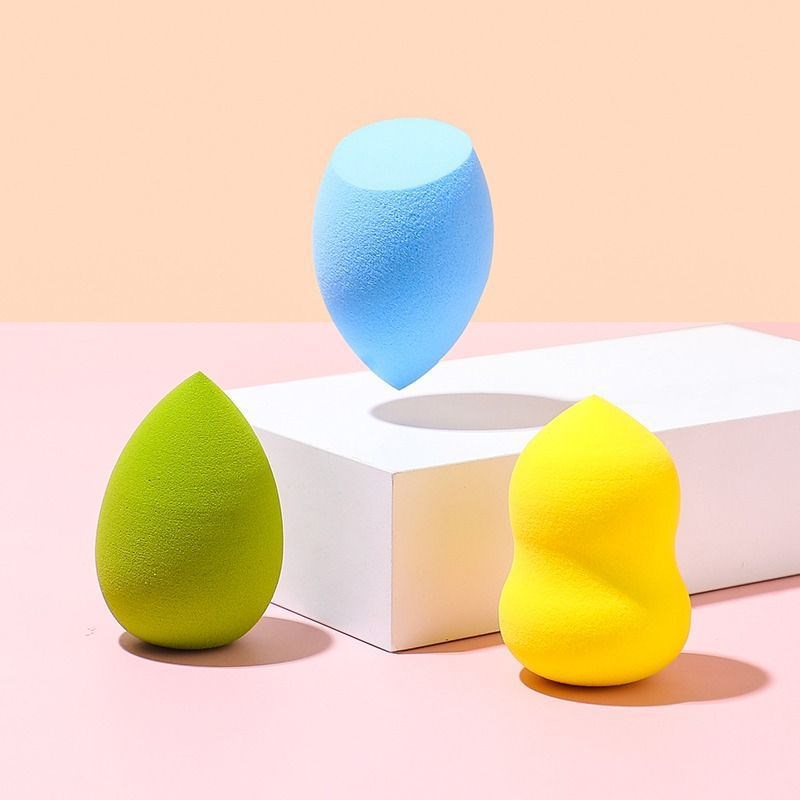 Ultra Soft Makeup Beauty Blender Set Sponge Cut Powder Puff