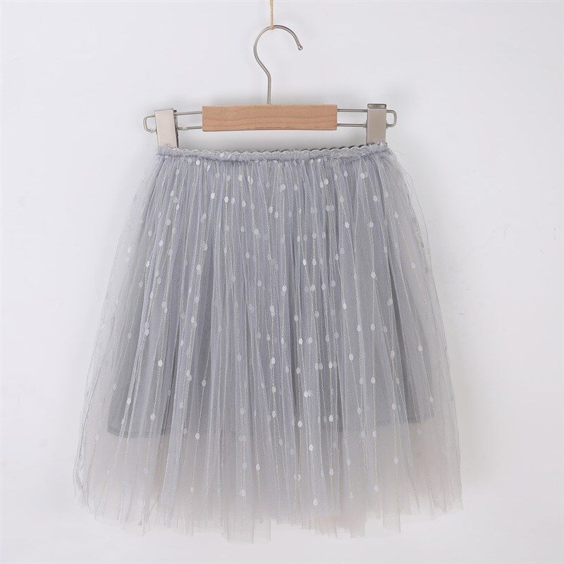 Korean Style 2025 SS Kids Skirt Lace Dot Girls Tutu Princess