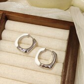 Silver Circle Minimalist Cold Chic Unique Earring Style Desi