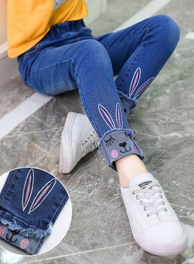 SpringAutumn Kids Pants Girls Jeans Childrens Long Trousers