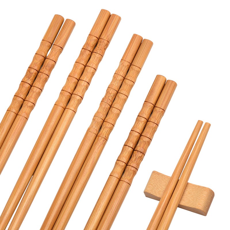 30 Pairs Bamboo Chopsticks Unpainted Carbonized HomeHotelHot