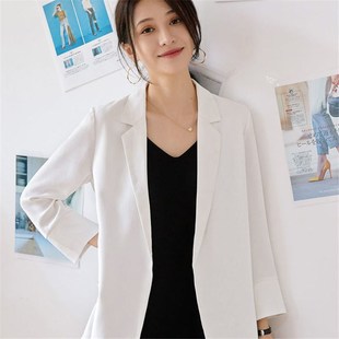 Blazer for 2025 Green Fashion Summer Chiffon Thin Bean Women