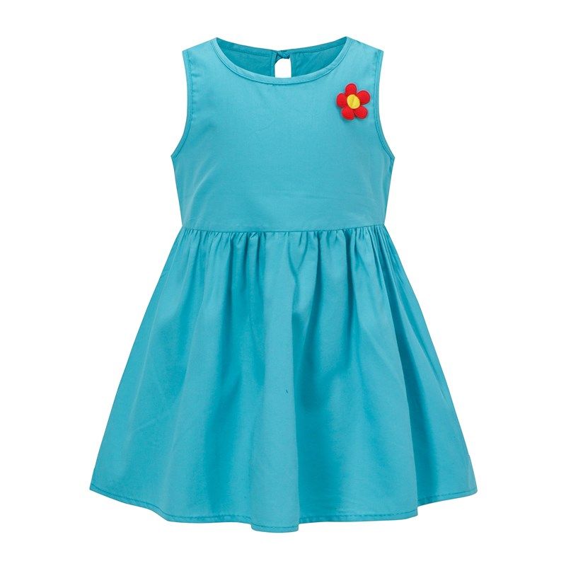 Summer 2025 Girls Floral Fashion Dress Kids Sleeveless Cotto