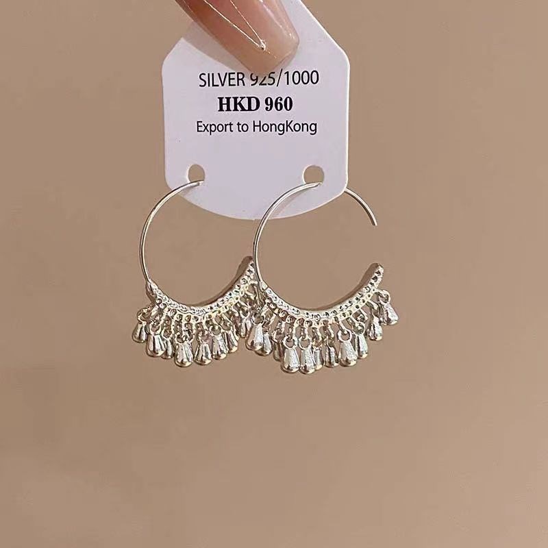 Ethnic Style Tassel Earrings for Women Simple Chic Cold Styl
