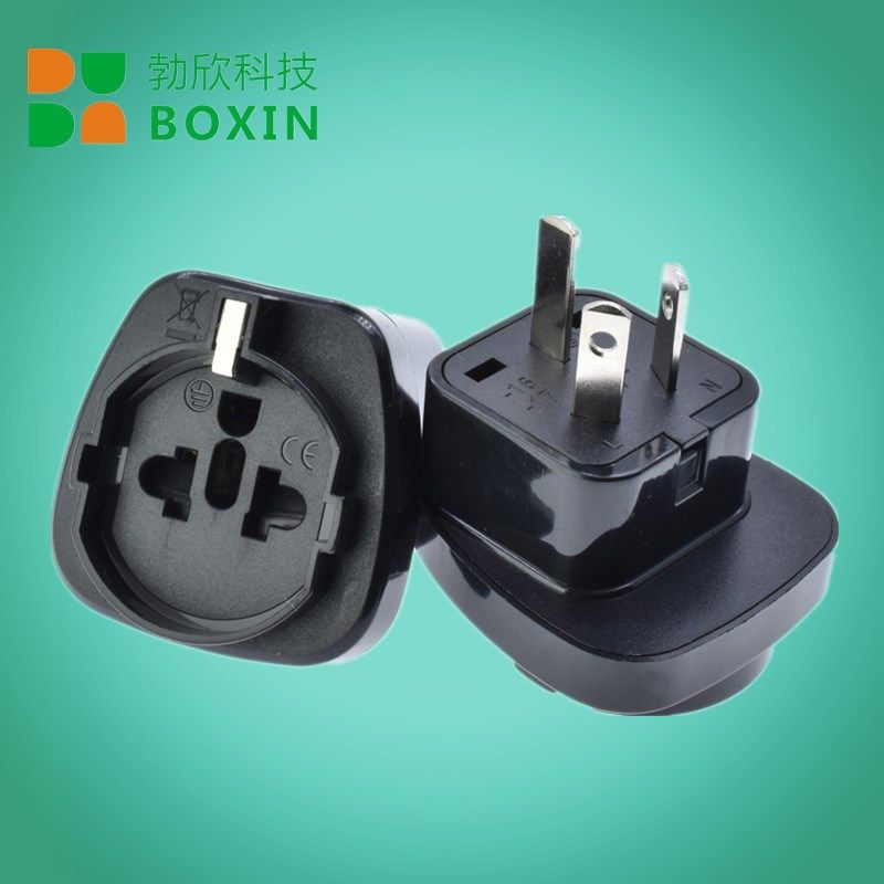Korea Plug w Ground Pin Euro to China GB 3Pin Socket Adapter