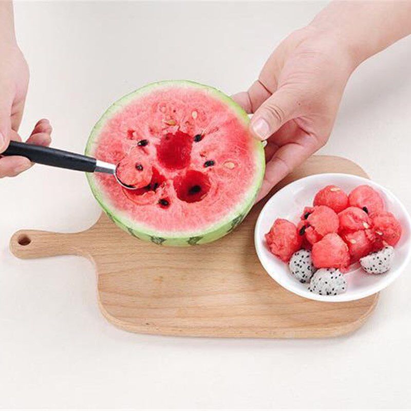 Stainless Steel Melon Baller DualEnded Fruit Scoop Fruit Pla